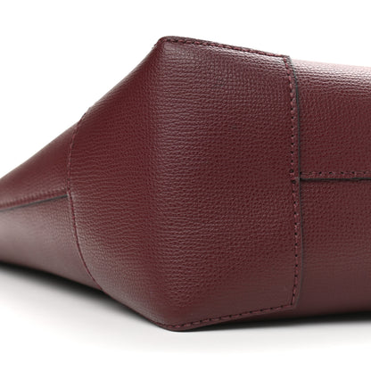 Burberry Calfskin Crest Embossed Small Tote Burgundy 8 of 10