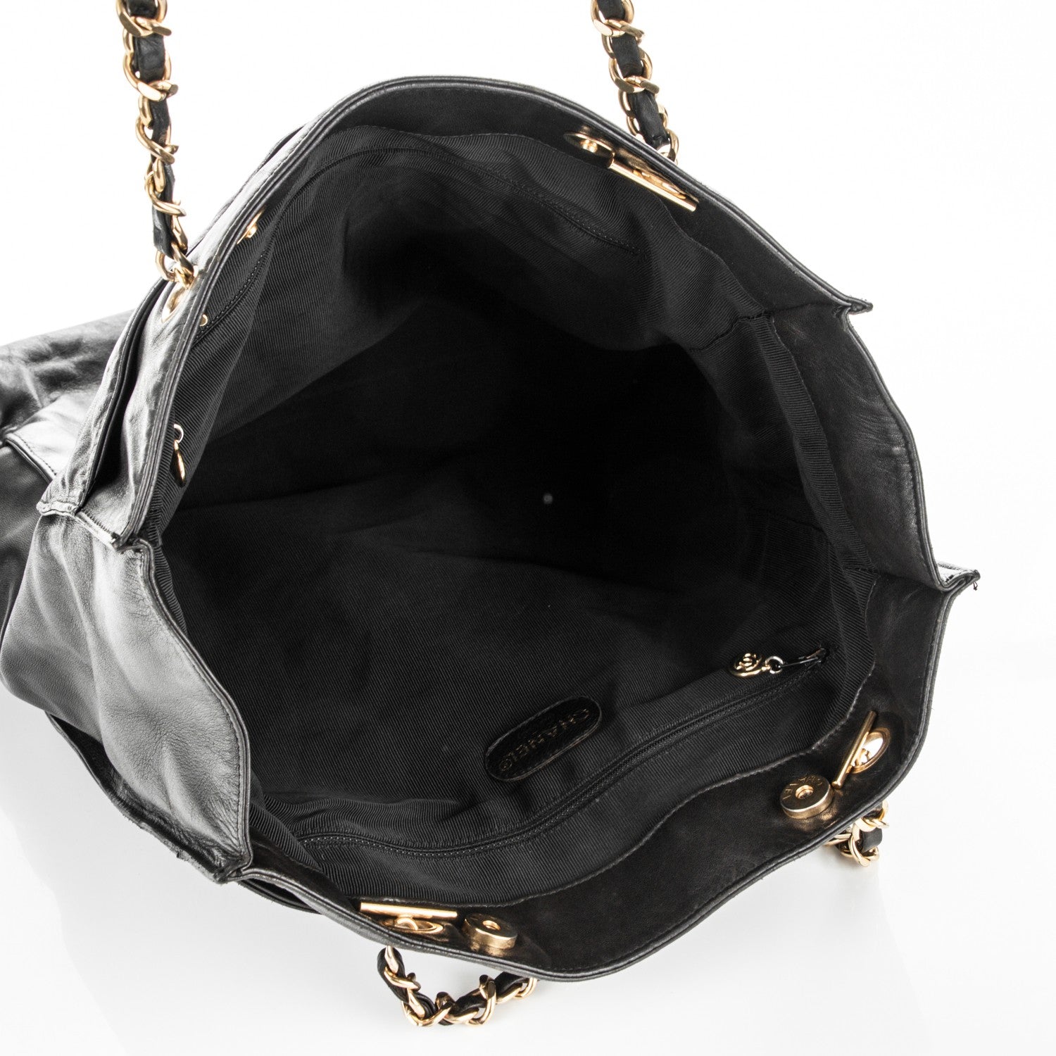 Chanel Lambskin CC Shopper Tote Black 5 of 6