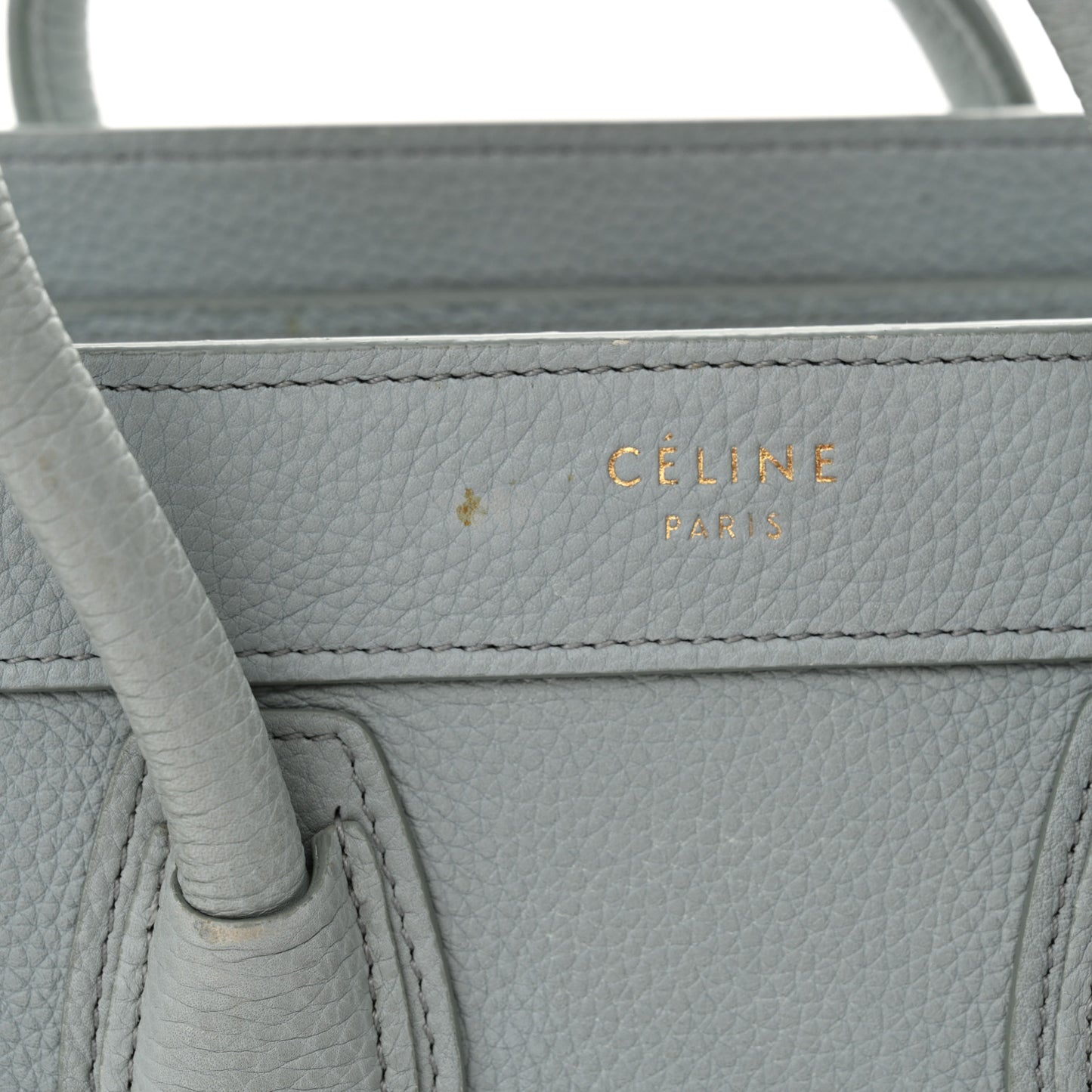 Drummed Calfskin Nano Luggage Almond