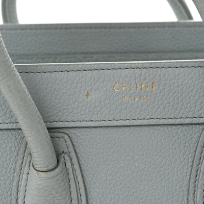 Celine Drummed Calfskin Nano Luggage Almond 12 of 17