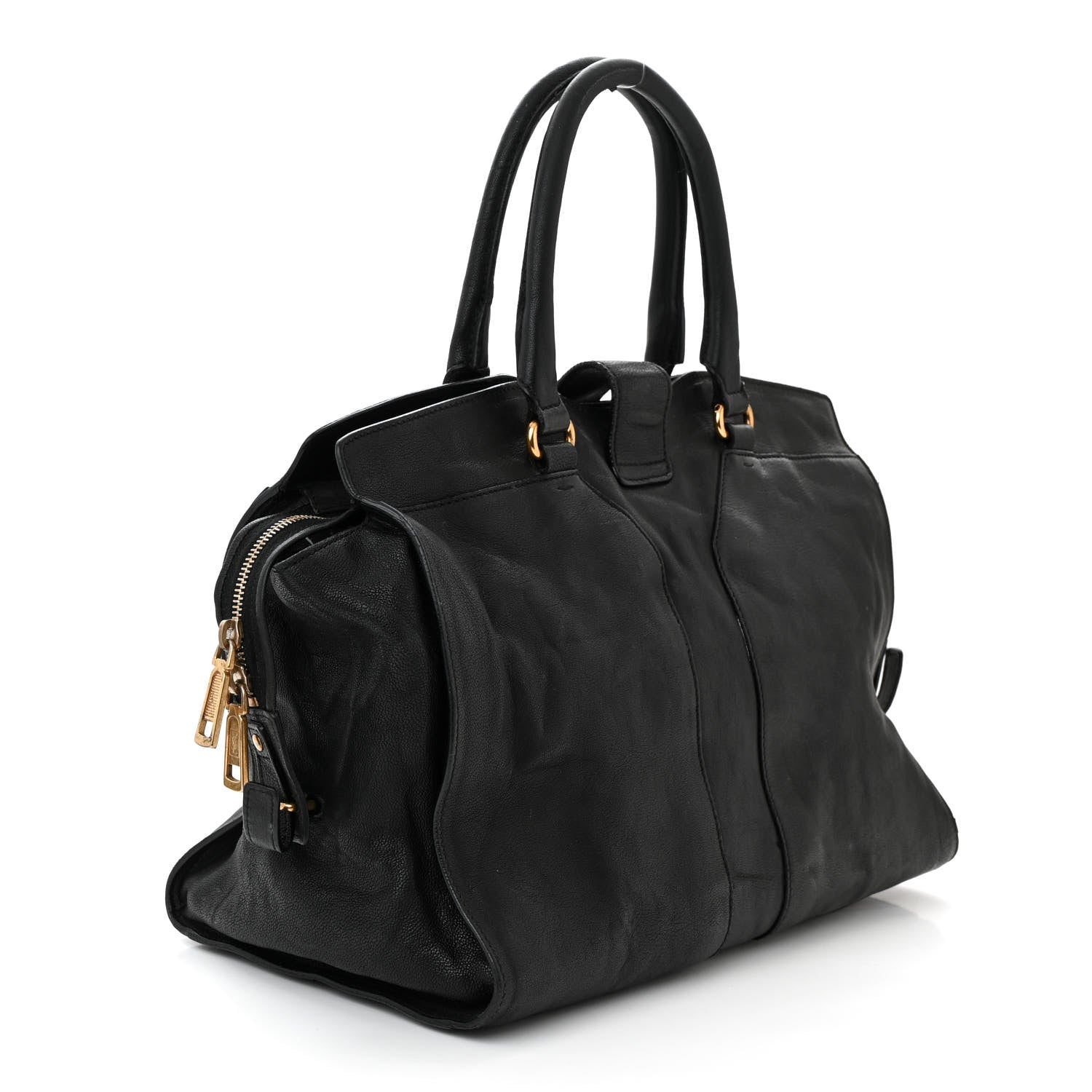 Saint Laurent Sheepskin Medium Cabas ChYc Black 3 of 13