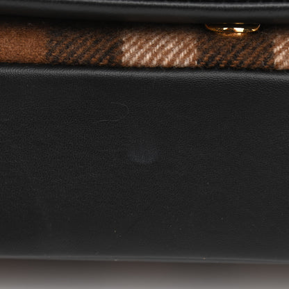 Burberry Check Cashmere Small Lola Bag Black 10 of 10