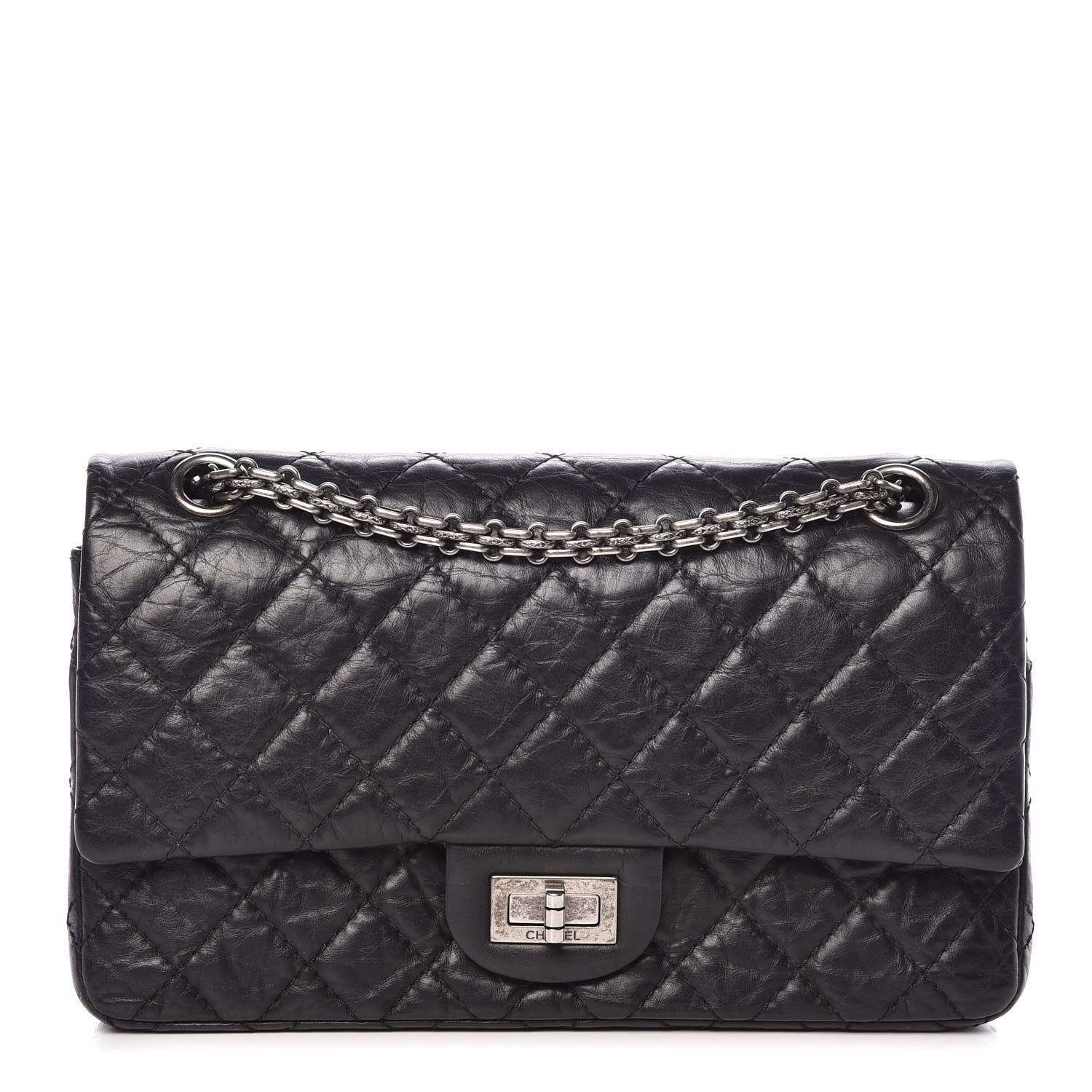Chanel Aged Calfskin Quilted 2.55 Reissue 225 Flap Black 1 of 11