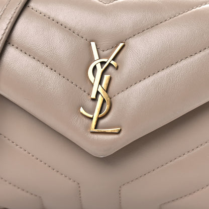 Saint Laurent Calfskin Y Quilted Monogram Toy Loulou Crossbody Bag Taupe 8 of 15