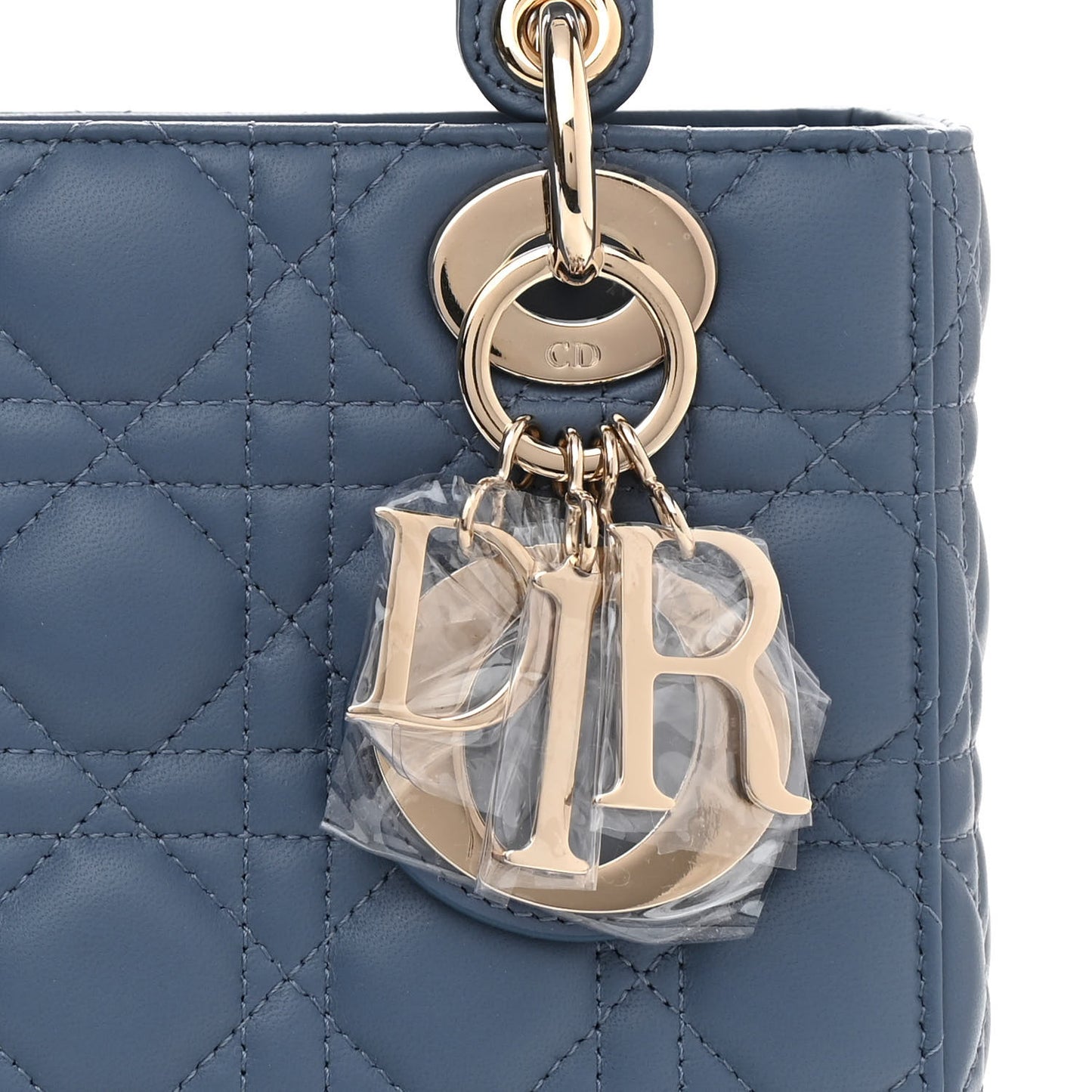 Lambskin Cannage Small Lady Dior Denim