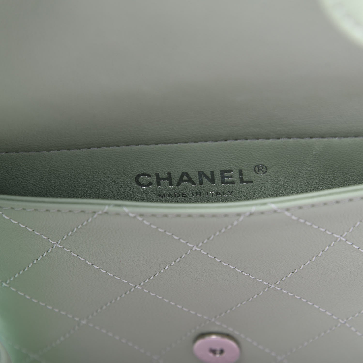 Chanel PVC Lambskin Stitched Medium Coco Splash Shopping Bag Green Pink 8 of 10