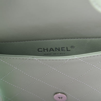 Chanel PVC Lambskin Stitched Medium Coco Splash Shopping Bag Green Pink 8 of 10