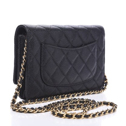 Chanel Caviar Quilted Wallet On Chain WOC Black 2 of 11