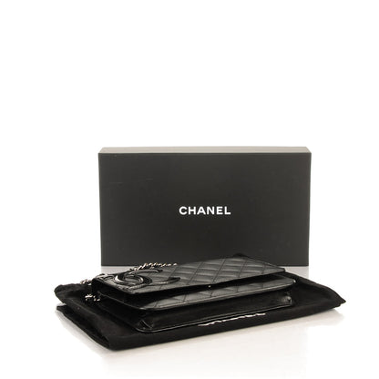Chanel Calfskin Quilted Cambon Wallet On Chain WOC Black 4 of 8