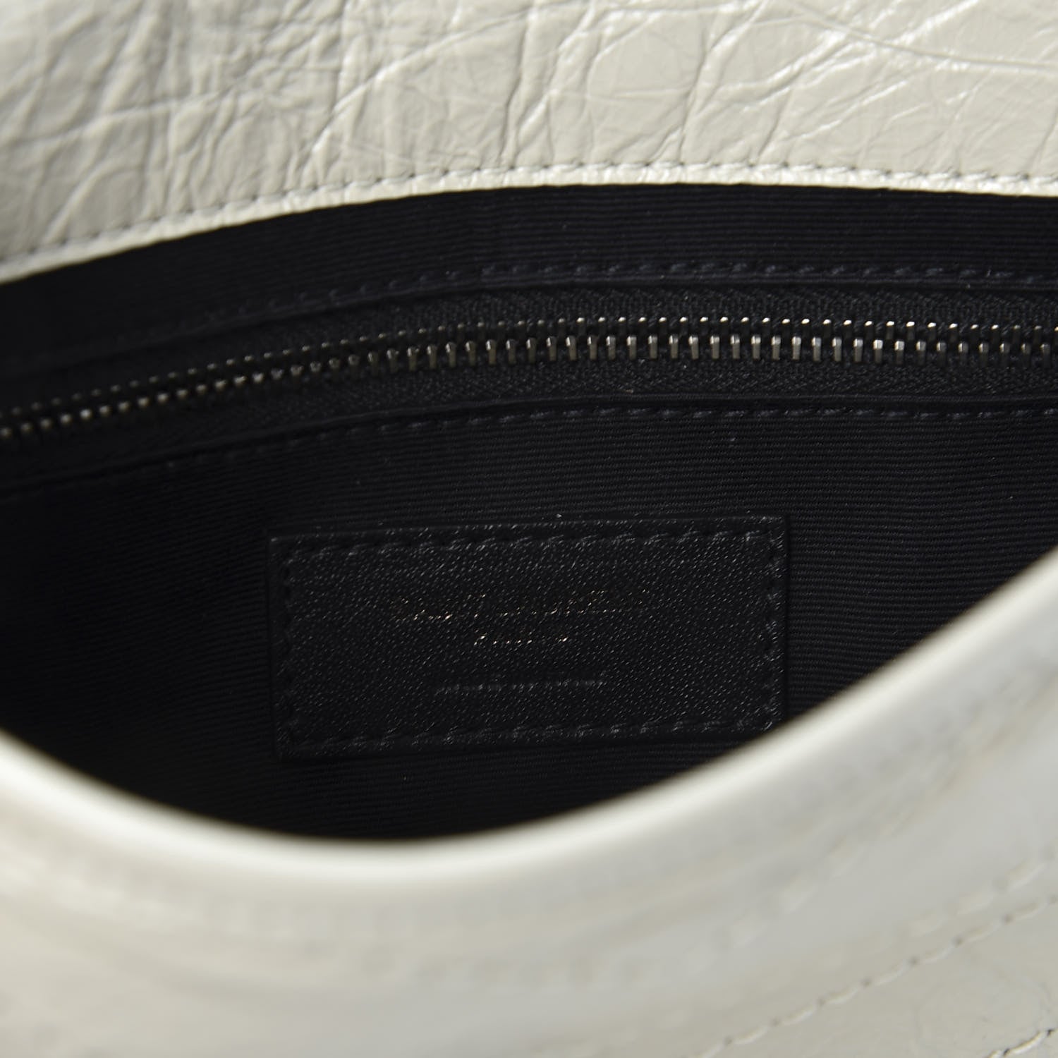 Saint Laurent Crinkled Calfskin Matelasse Monogram Niki Chain Wallet Crema Soft 8 of 9