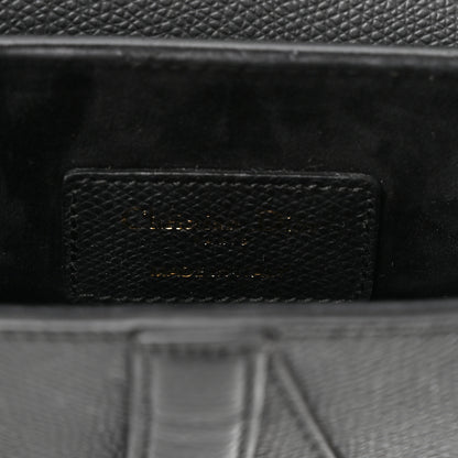 Christian Dior Grained Calfskin Mini Saddle Bag With Strap Black 6 of 10