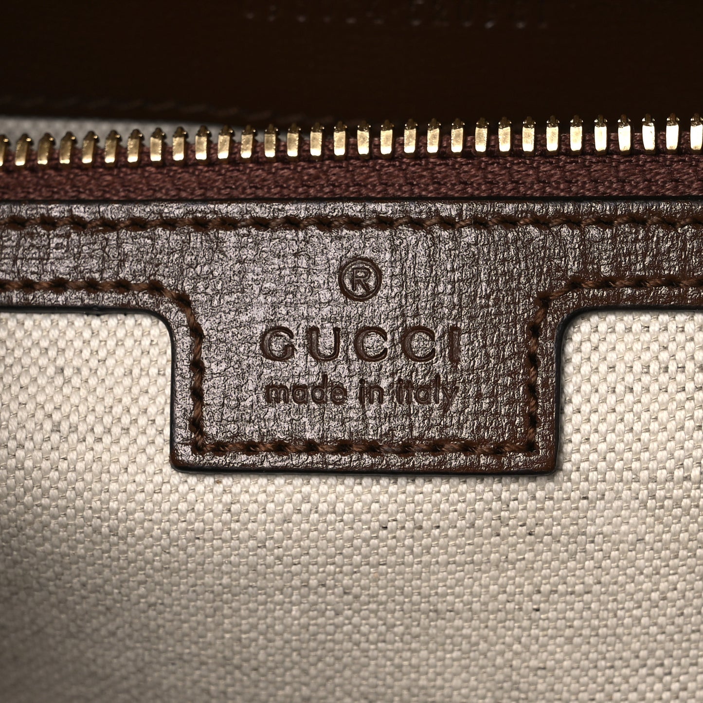 GG Supreme Monogram Azalea Calfskin Retro Interlocking G Duffle Bag Beige Ebony Brown Sugar
