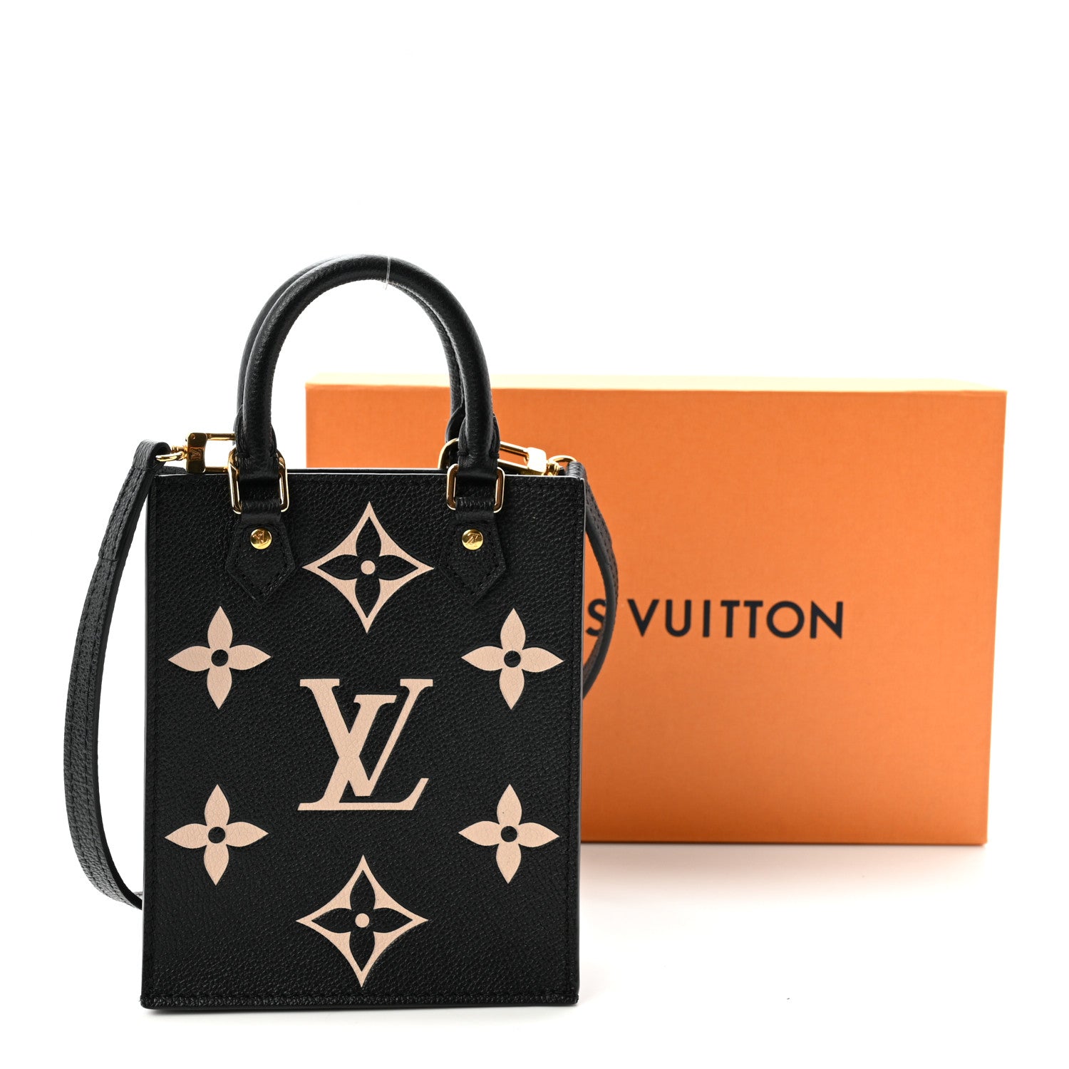 Louis Vuitton Empreinte Monogram Giant Petit Sac Plat Black Beige 10 of 10
