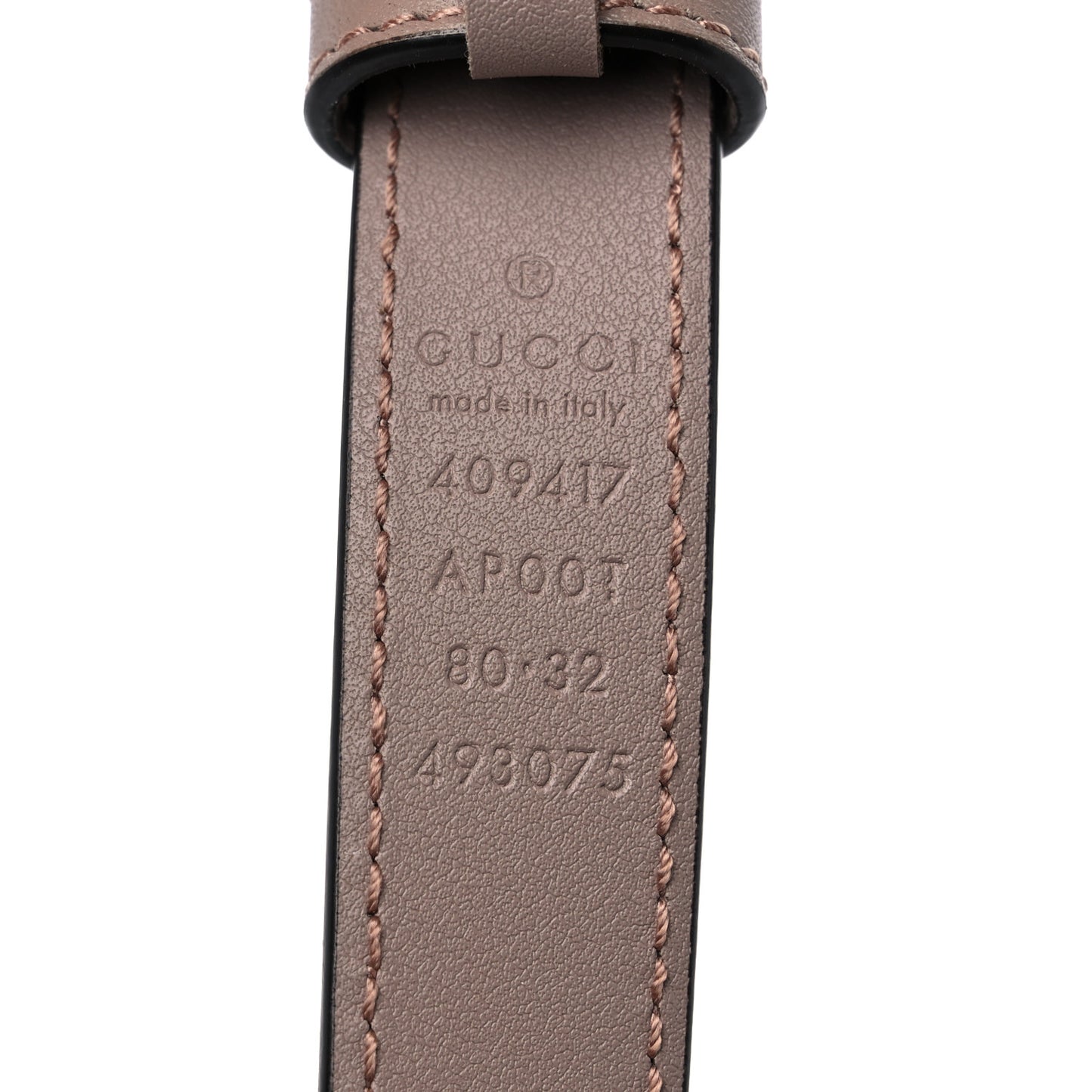 Calfskin Double G 20mm Belt 80 32 Porcelain Rose