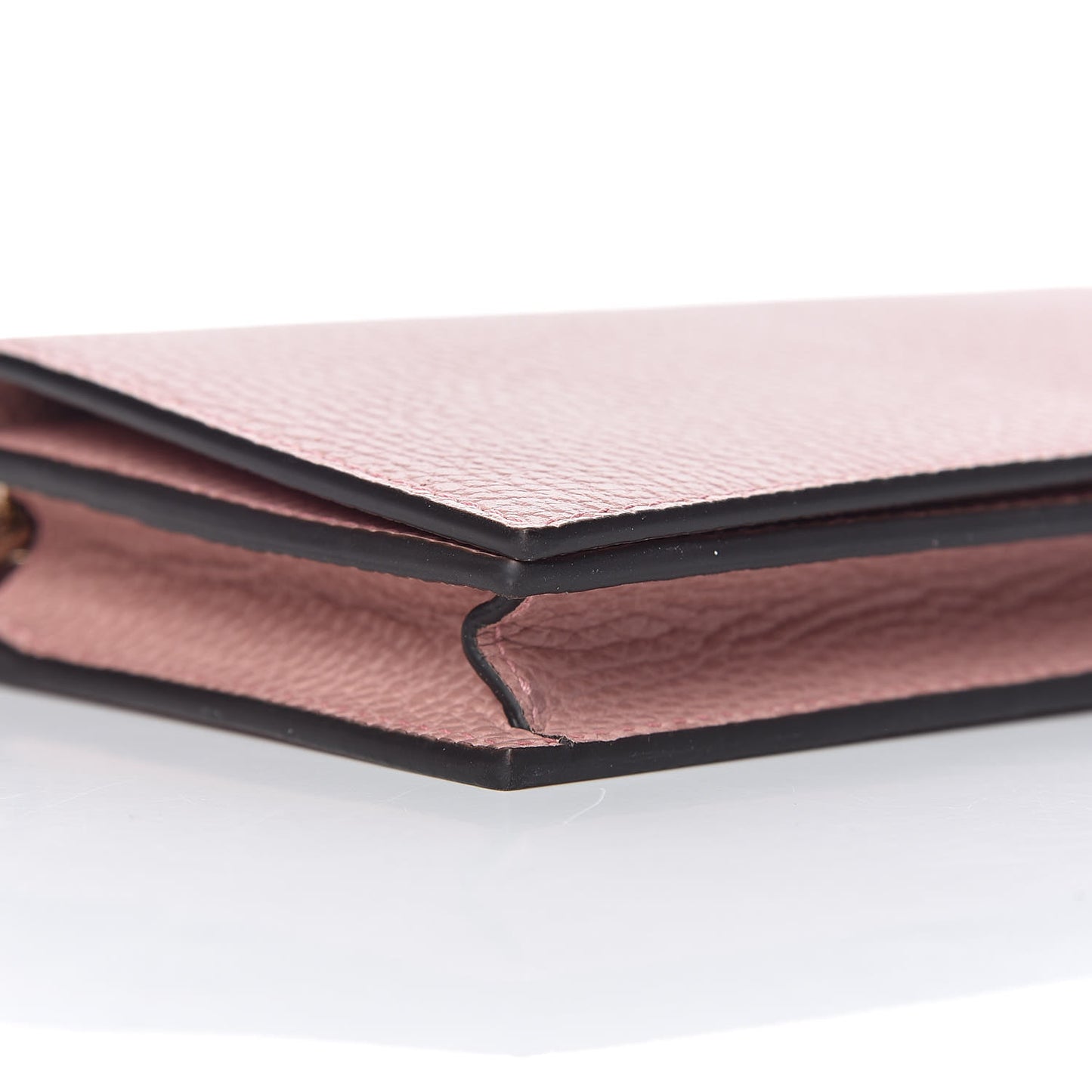 Dollar Calfskin Medium Betty Chain Wallet Soft Pink