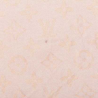 Louis Vuitton Silk Wool Monogram Voile Shawl Peach 5 of 6