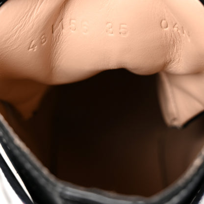 Gucci Calfskin Sylvie Web Womens Lace Up Combat Boots 35 Black 9 of 10