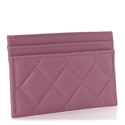 Chanel Lambskin Quilted Crystal Star Card Holder Pink 3 of 8