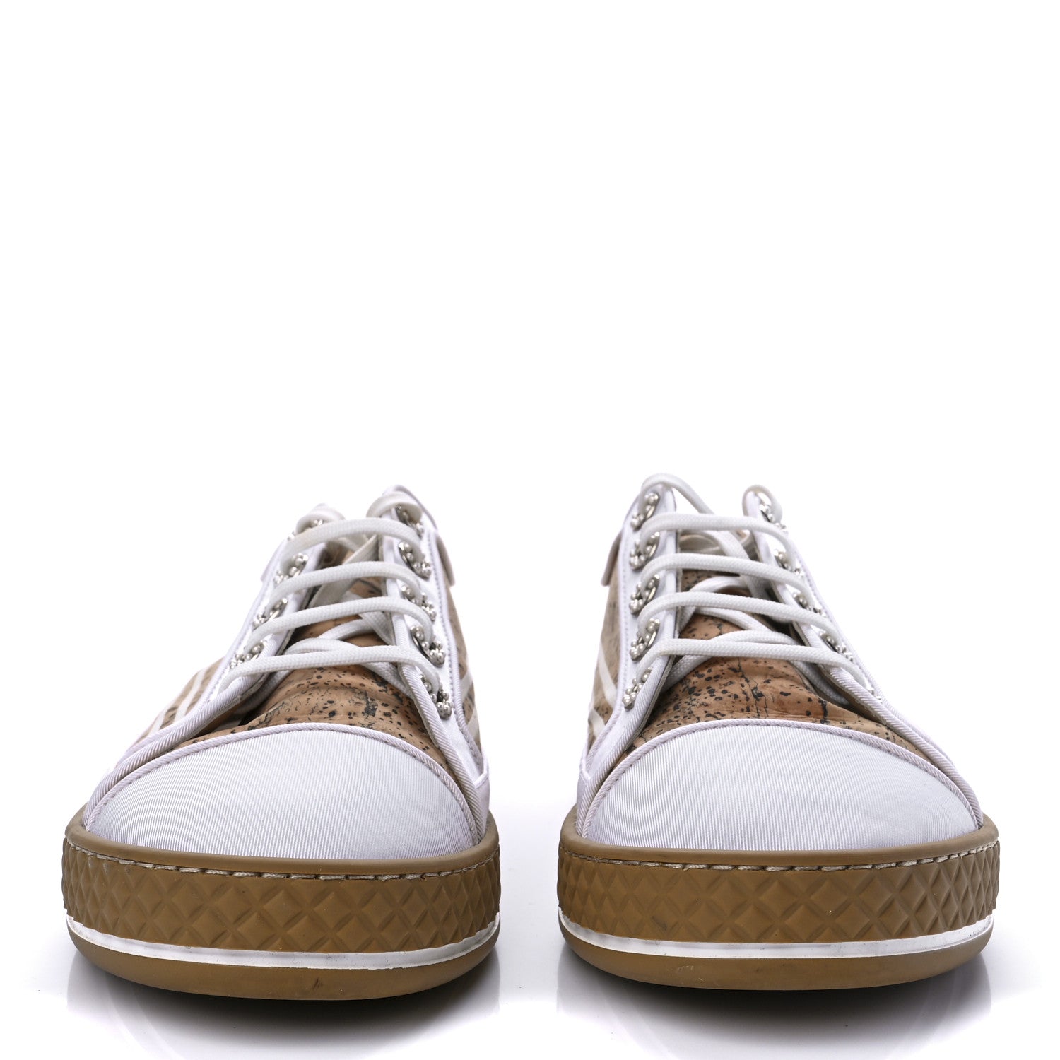 Chanel Cork Jetty Sneaker 41 Brown White 2 of 10