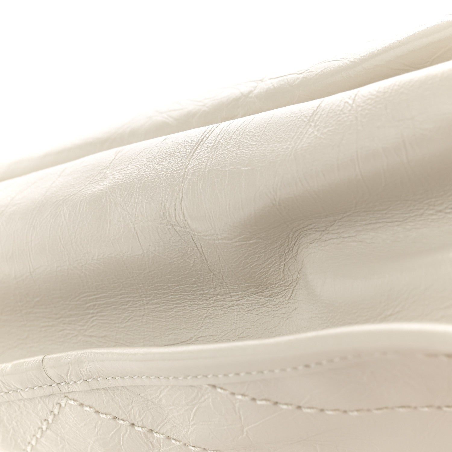 Saint Laurent Crinkled Calfskin Matelasse Monogram Medium Niki Chain Satchel Ivory 12 of 12