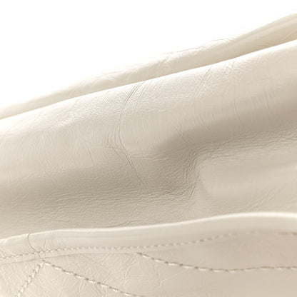 Saint Laurent Crinkled Calfskin Matelasse Monogram Medium Niki Chain Satchel Ivory 12 of 12