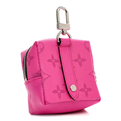 Louis Vuitton Taigarama Box Pouch Bag Charm Key Ring Fuchsia 3 of 9
