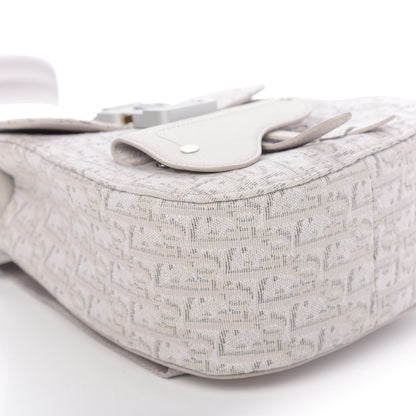 Christian Dior HOMME Oblique Jacquard Calfskin Mini Saddle Backpack Beige 4 of 12