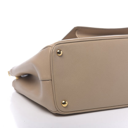 Prada Saffiano Lux Galleria Front Pocket Tote Cammeo Caramel 9 of 10