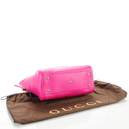 Gucci Pebbled Calfskin Small Soho Top Handle Bag Bright Bougainvillea 4 of 7