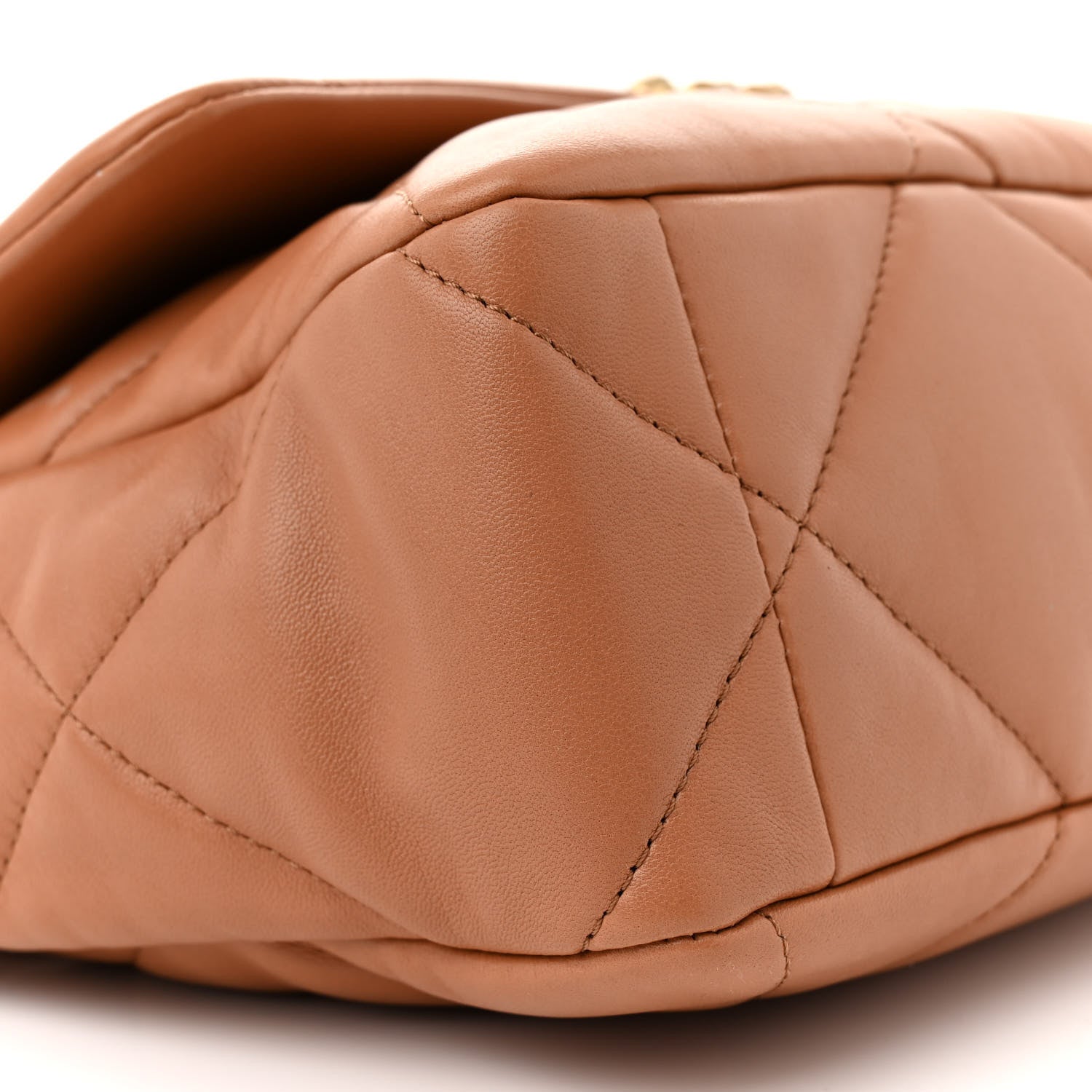 Chanel Lambskin Quilted Large Chanel 19 Flap Brown 9 of 12