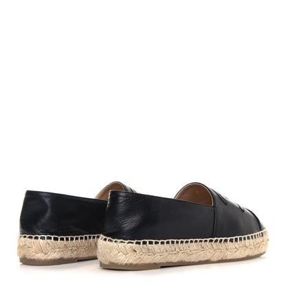 Chanel Lambskin CC Espadrilles 35 Black 4 of 8