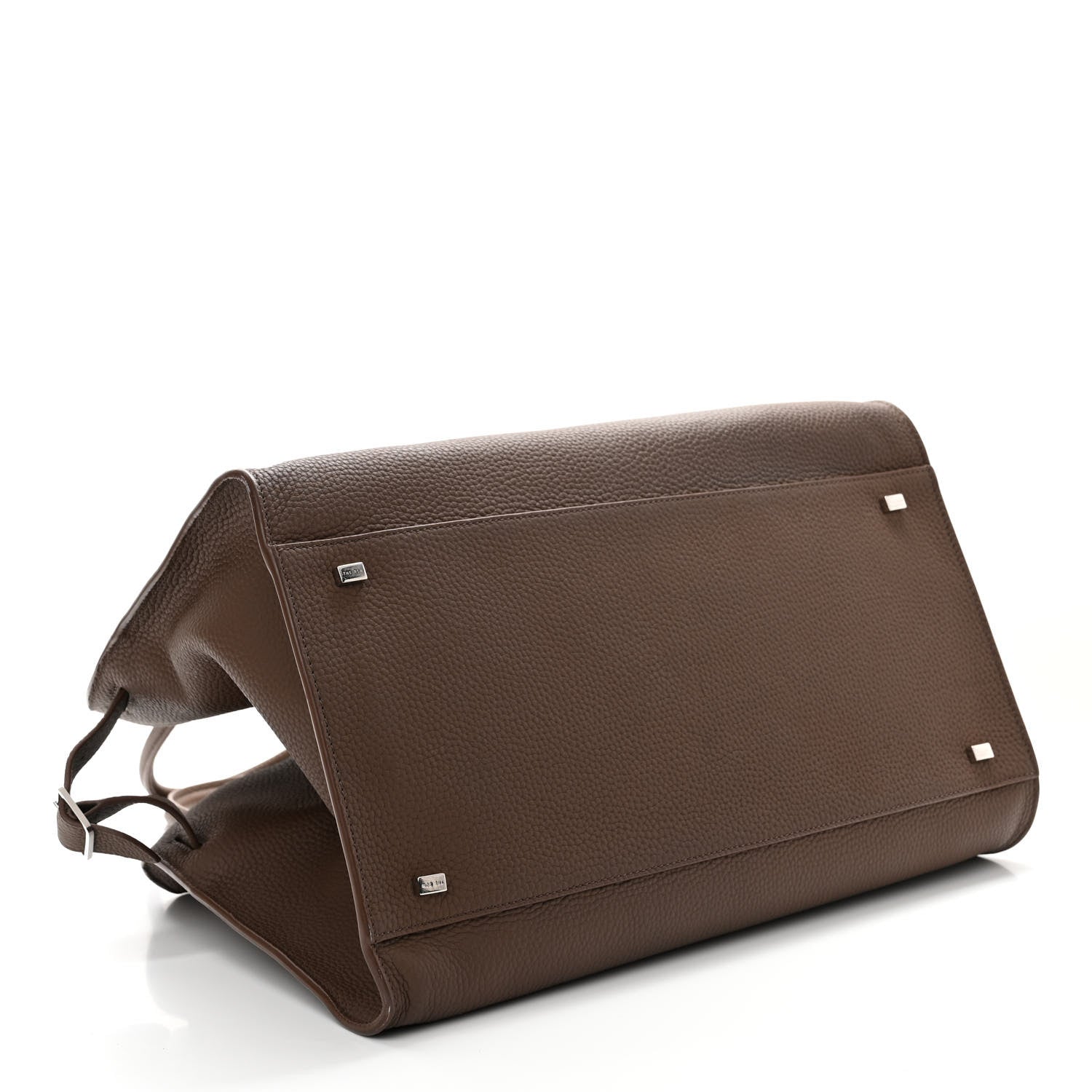 The Row Matte Grained Calfskin Soft Margaux 15 Dark Mocha 4 of 12
