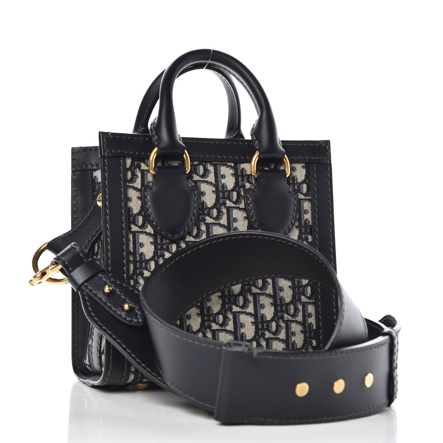 Oblique Mini Tote Bag Blue