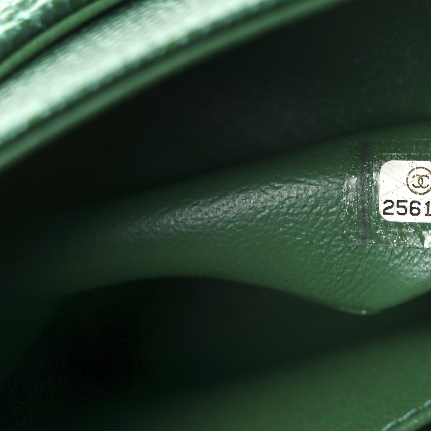 Metallic Caviar Quilted Medium Double Flap Green