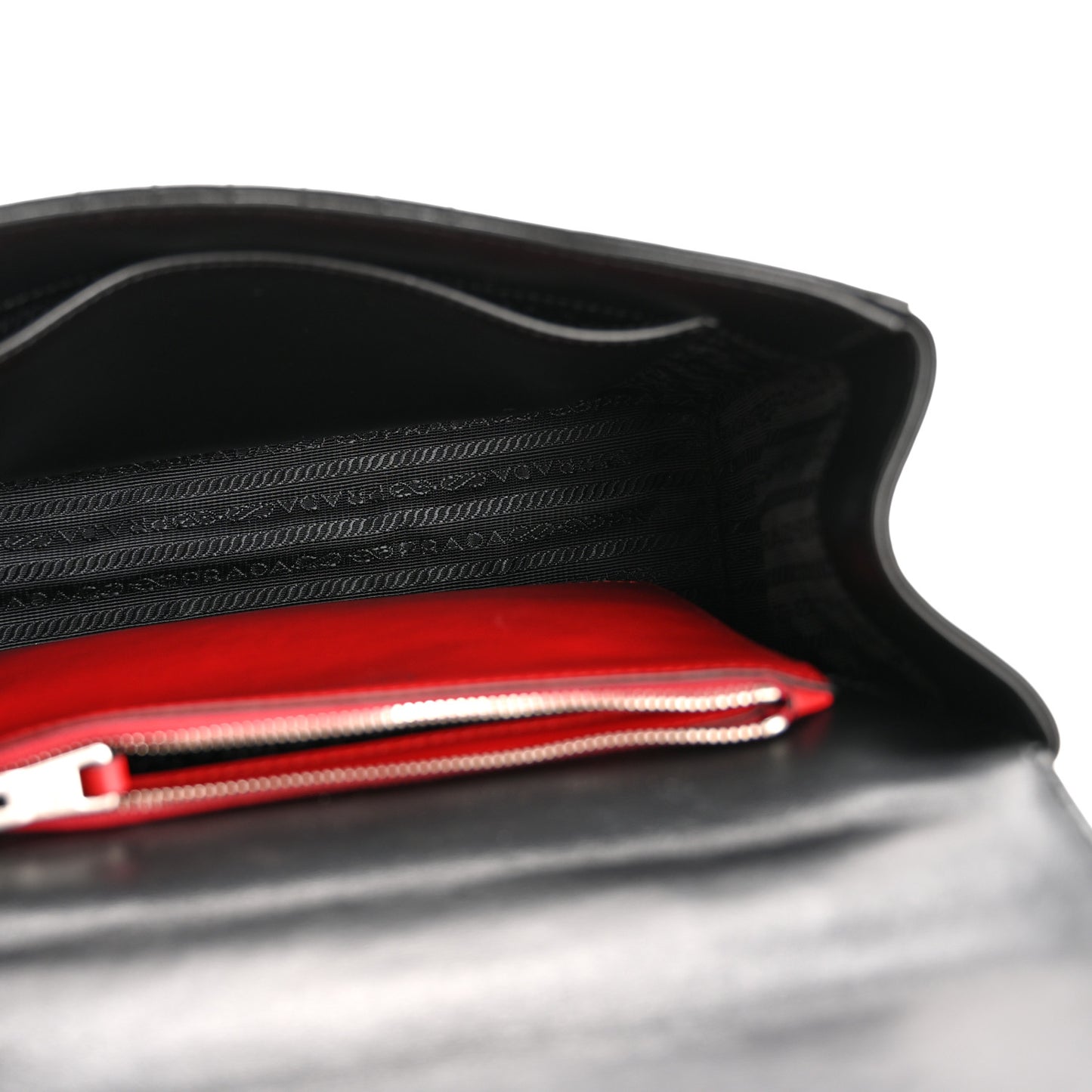 Soft Calfskin Impunture Diagramme Flap Top Handle Bag Black