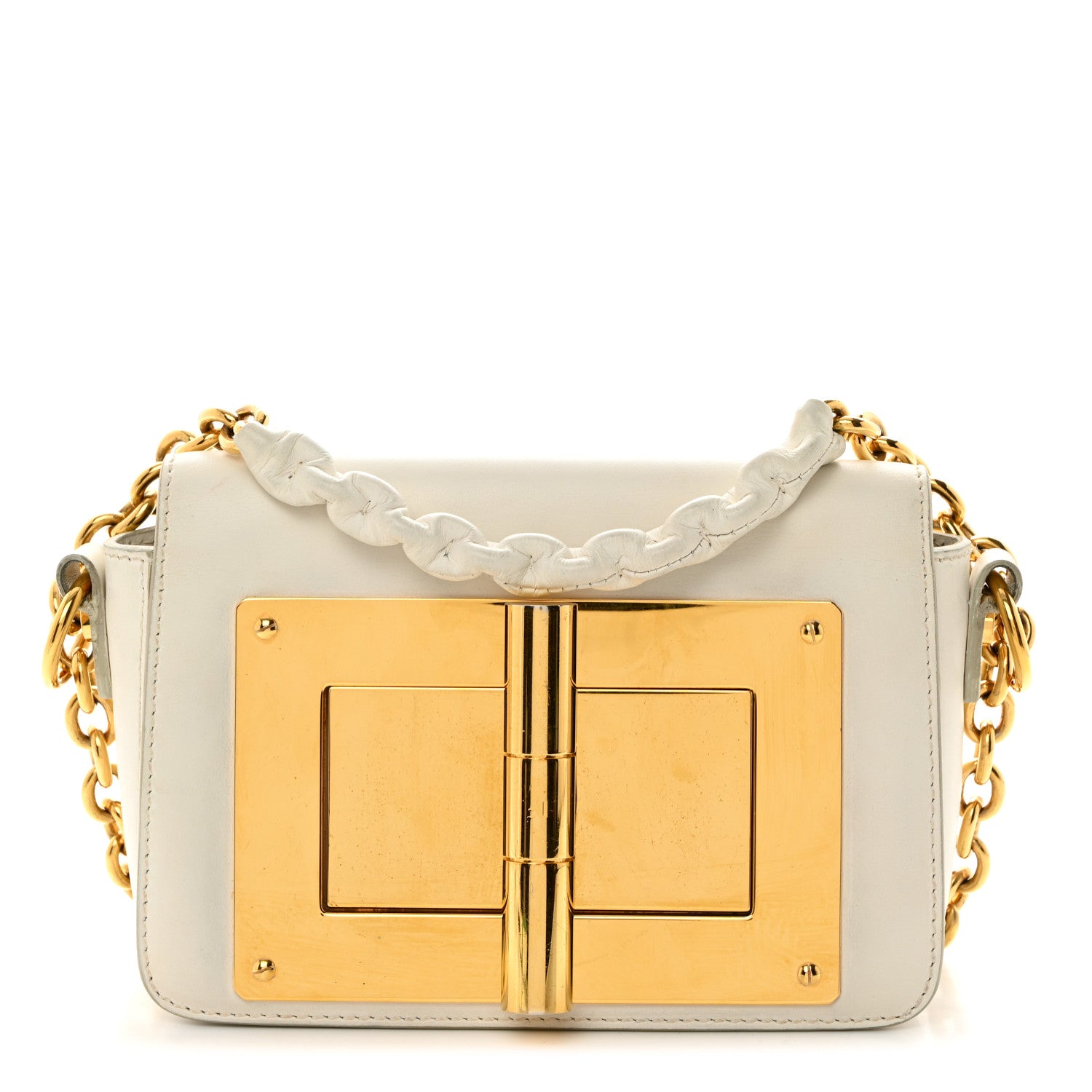 Tom Ford Calfskin Small Natalia Chain Bag White 1 of 11