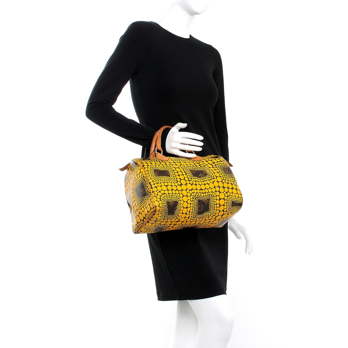 Monogram Kusama Town Speedy 30 Yellow