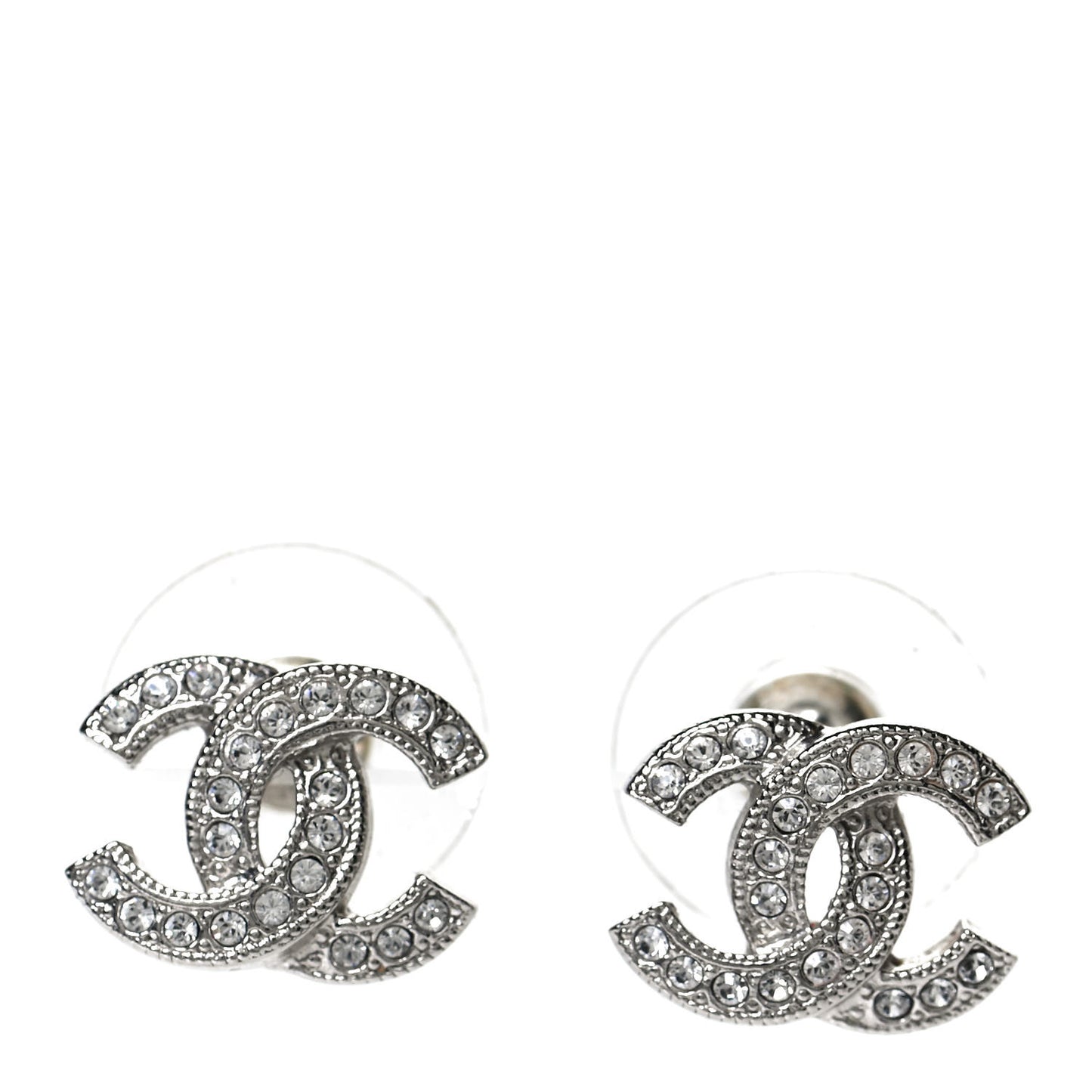 Crystal Mini Timeless CC Earrings Silver