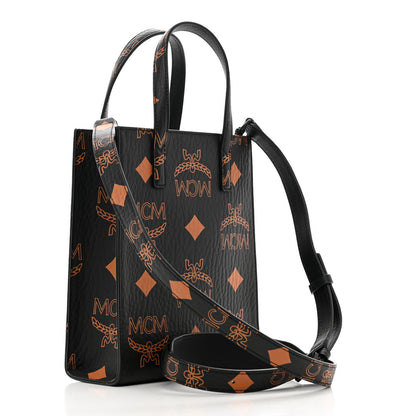 MCM Maxi Visetos Mini Aren Tote Black 3 of 9