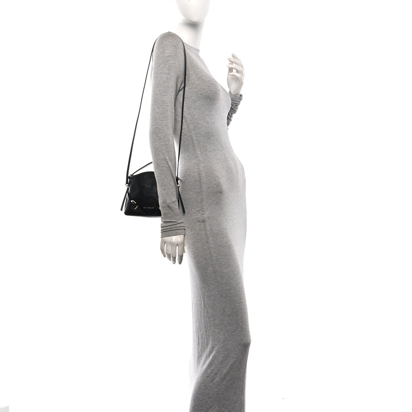 Tumbled Calfskin Nano Voyou Bag Black