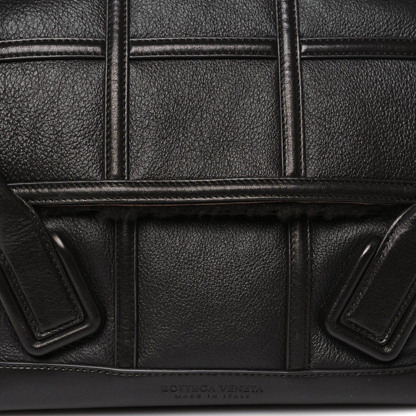 Grainy Calfskin Merino Wool Small Arco Fondant