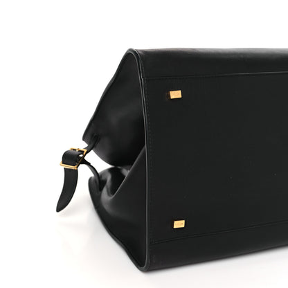 The Row THE ROW Polished Saddle Calfskin Soft Margaux 15 Black 7 of 8
