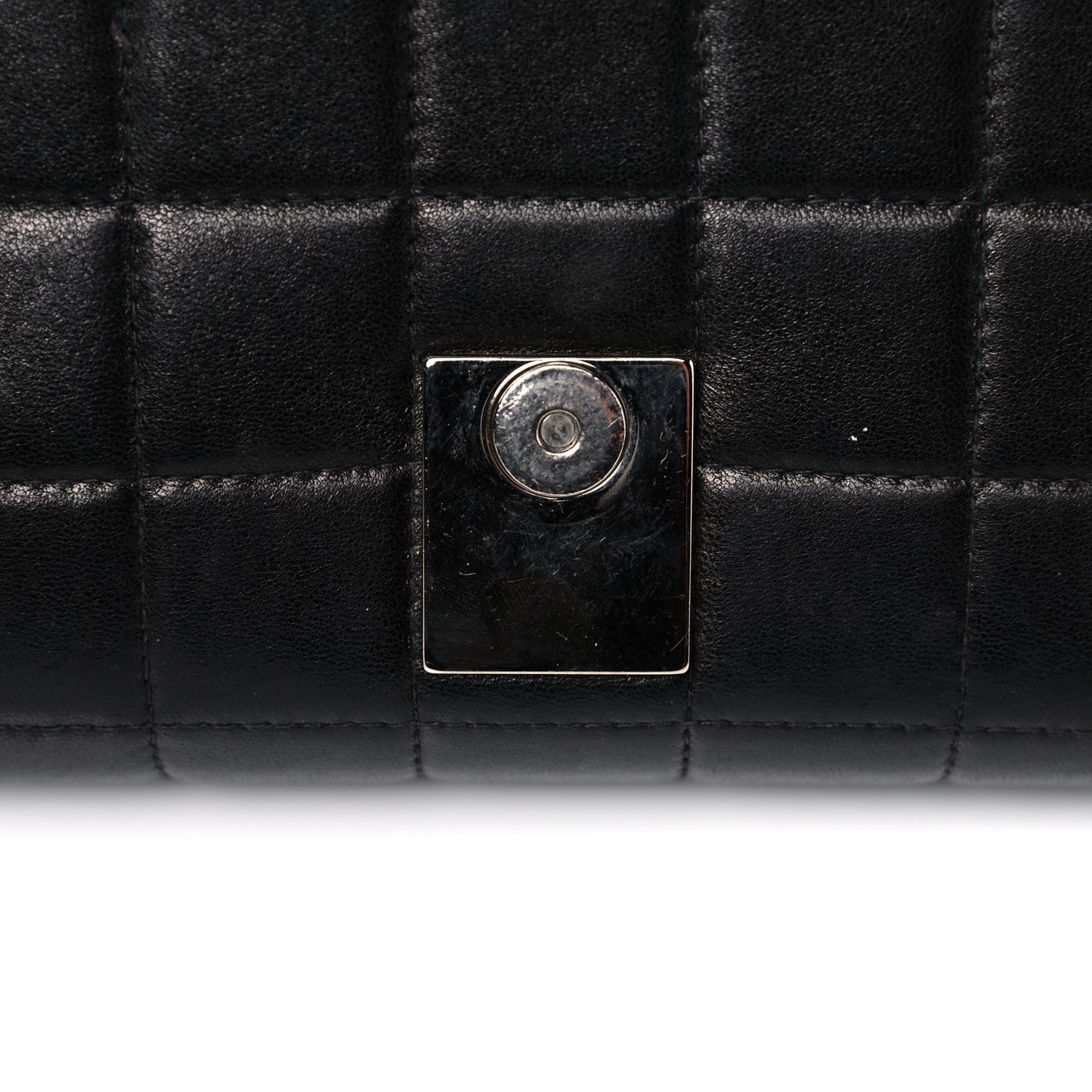 Lambskin Chocolate Bar Flap Black