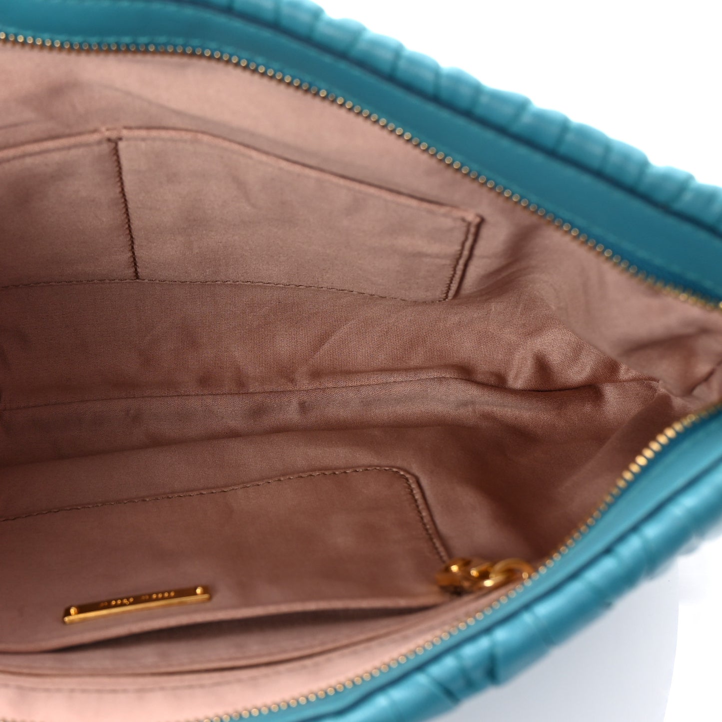 Nappa Matelasse Large Lux Pouch Turchese
