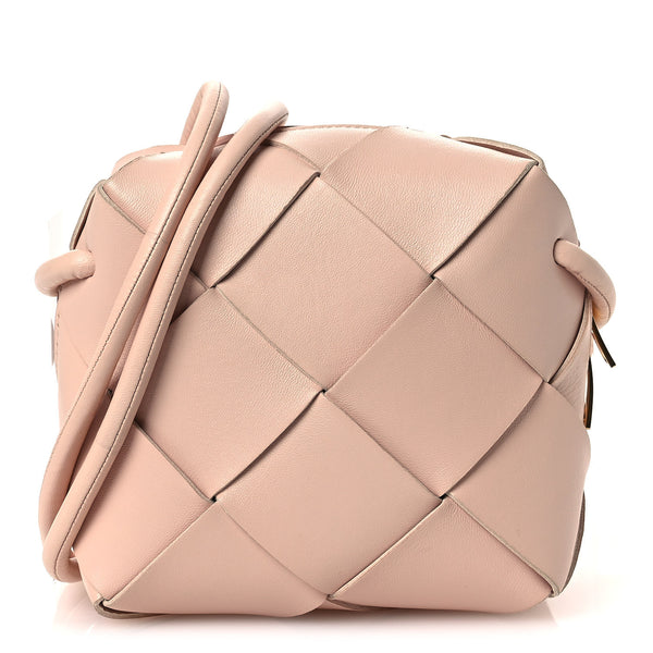 Bottega Veneta Lambskin Maxi Intrecciato Mini Cassette Camera Bag