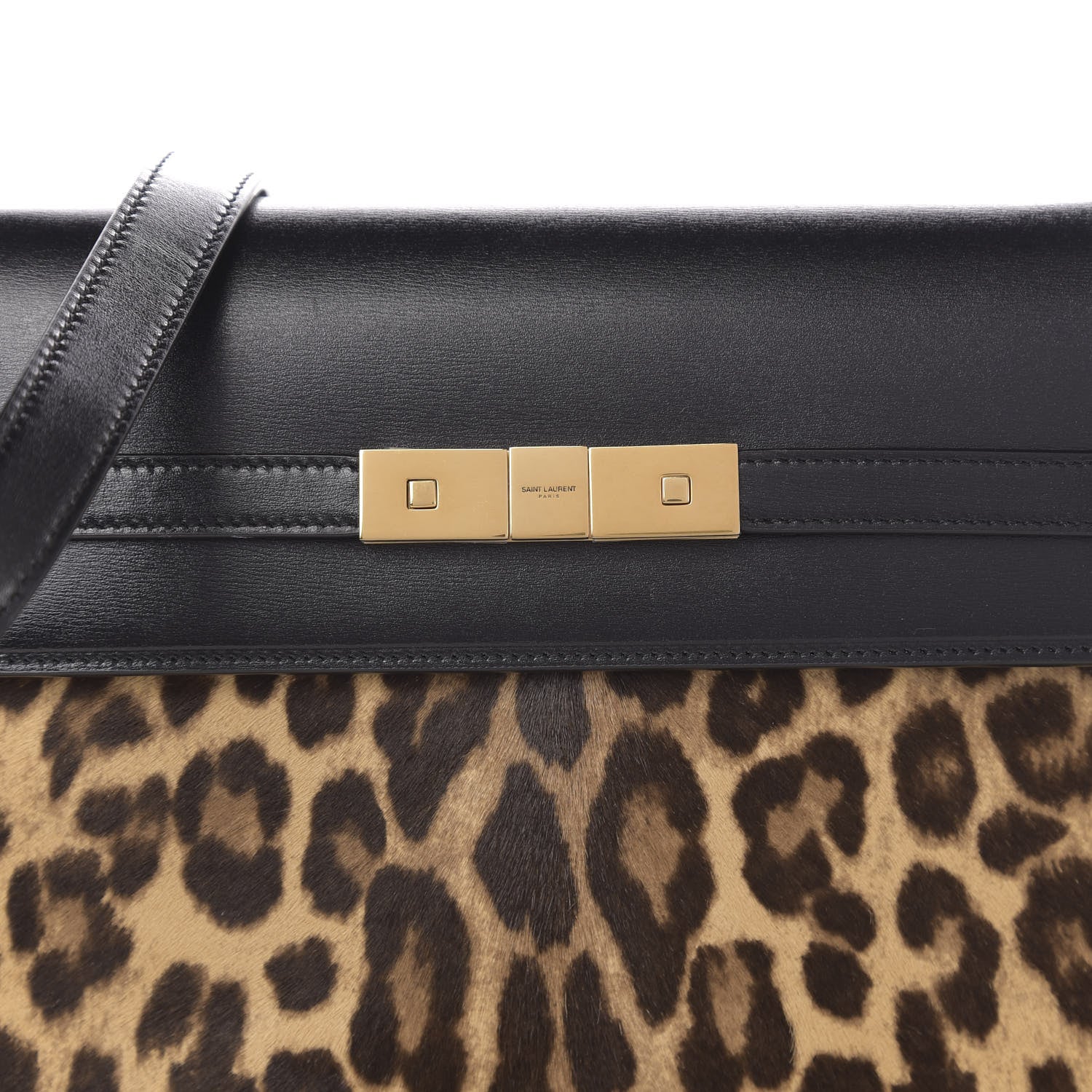 Saint Laurent Calf hair Calfskin Manhattan Baguette Black 18 of 18