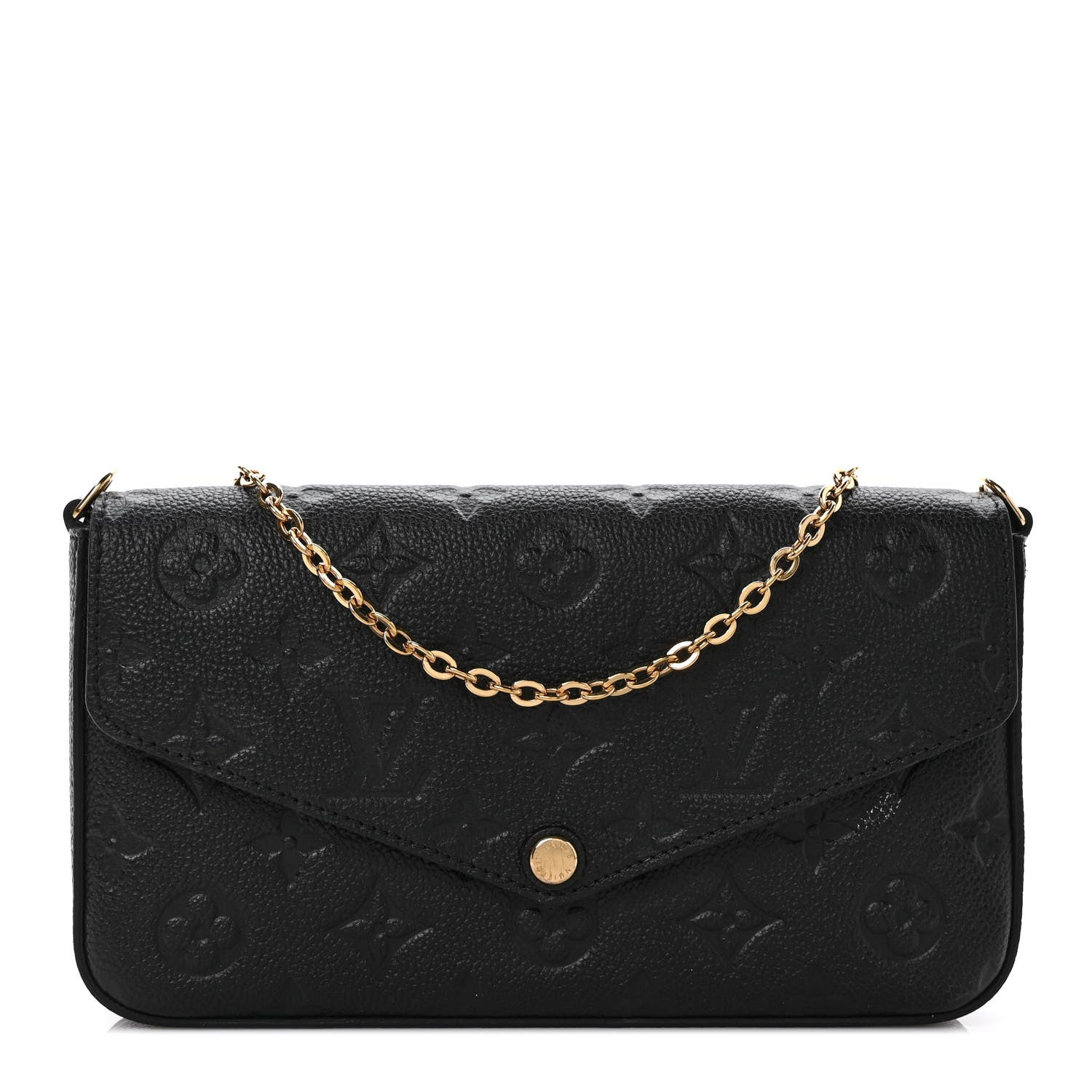 Louis Vuitton Empreinte Pochette Felicie Chain Wallet Black 1 of 11