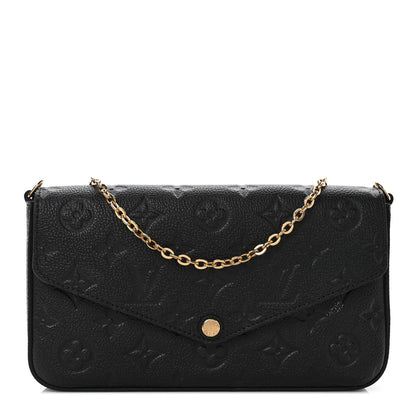 Louis Vuitton Empreinte Pochette Felicie Chain Wallet Black 1 of 11