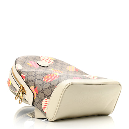 Gucci GG Supreme Monogram Les Pommes Small Retro Interlocking G Dome Backpack Beige Multicolor Mystic White 4 of 10