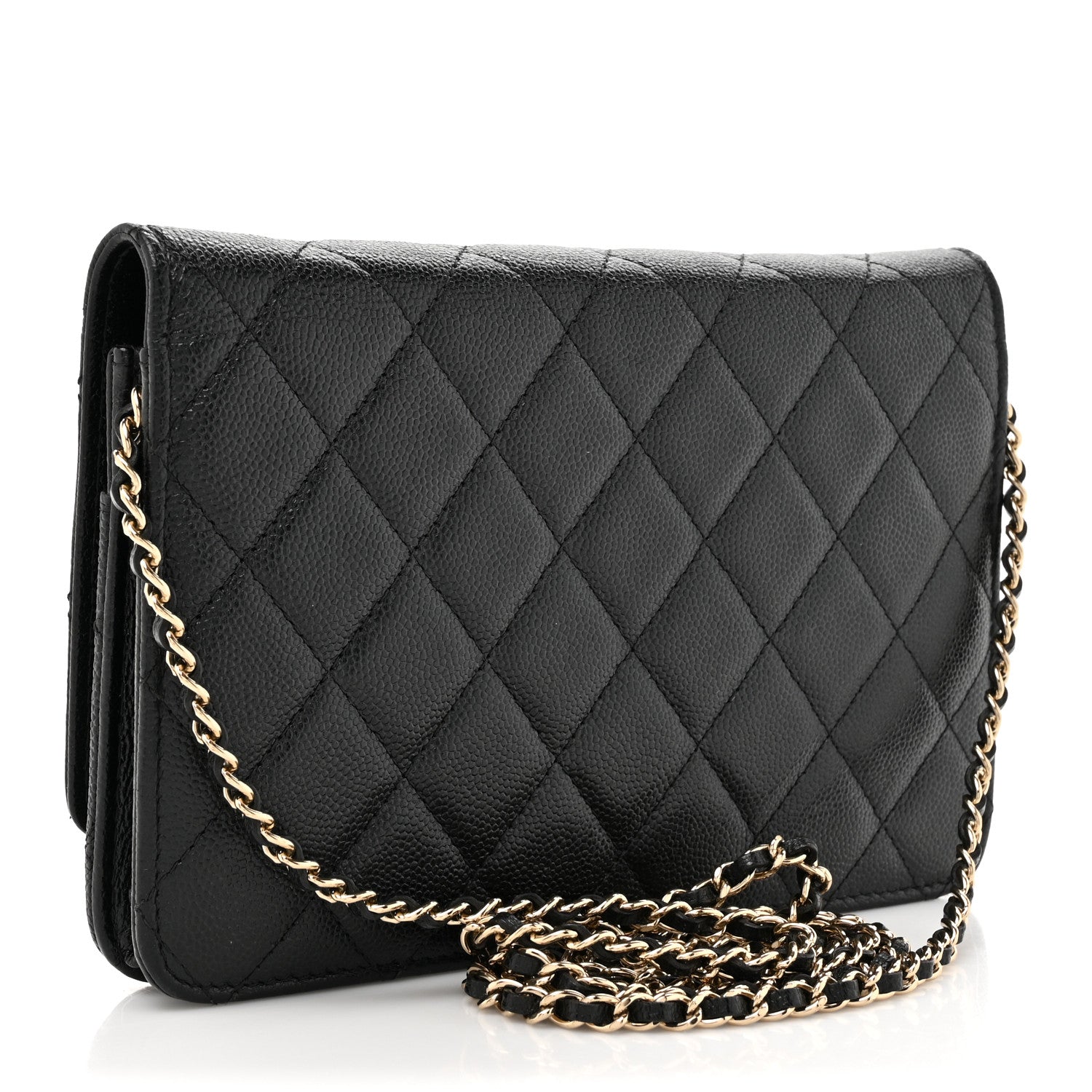 Chanel Caviar Quilted Golden Class Wallet On Chain WOC Black 3 of 11